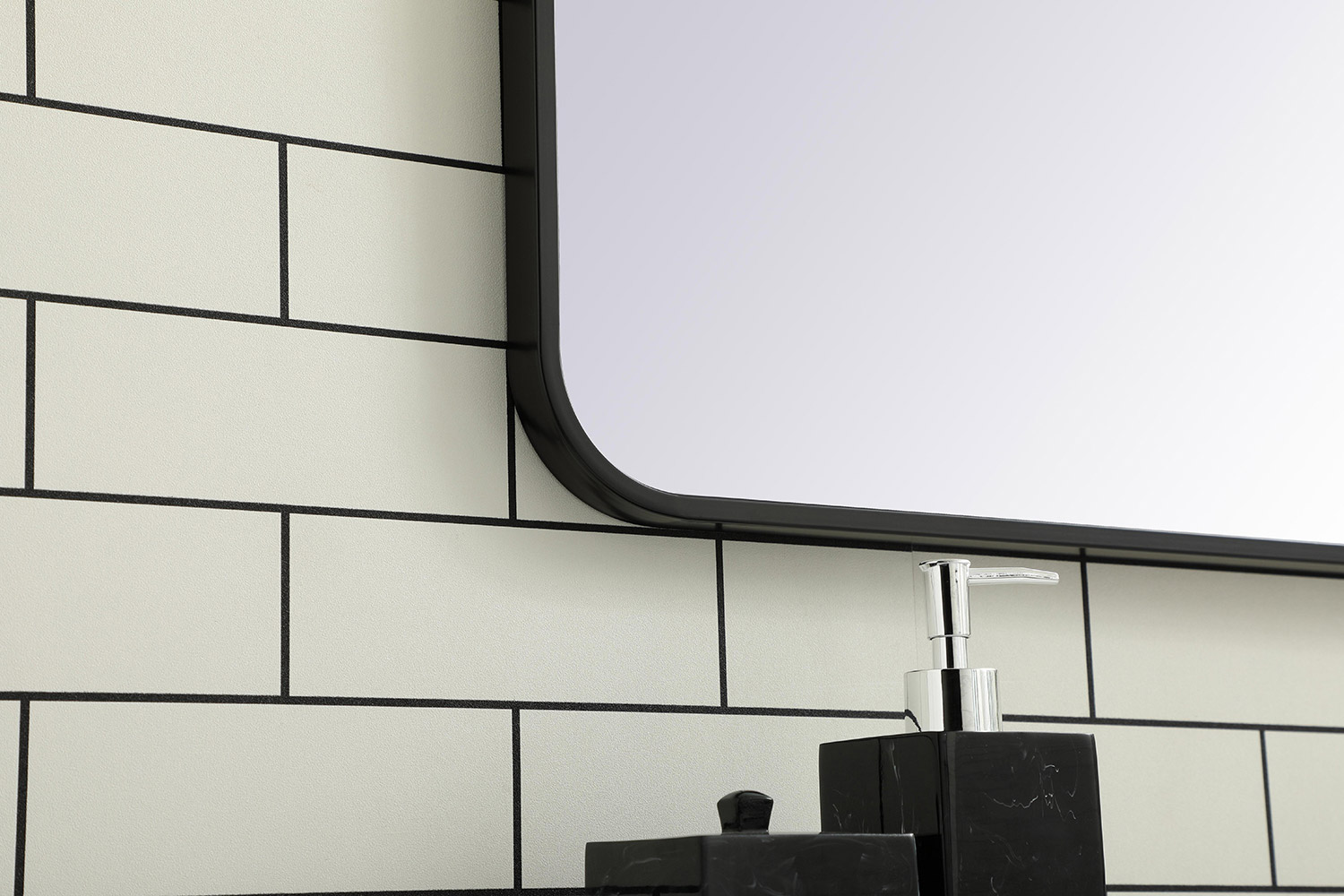 Elegant Wall Mirror - Black, L 40" (MR802440BK)