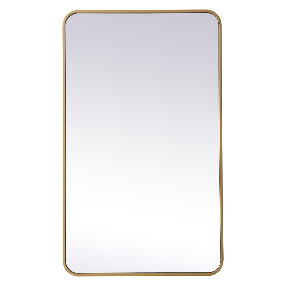 Elegant Wall Mirror - Brass, L 40" (MR802440BR)