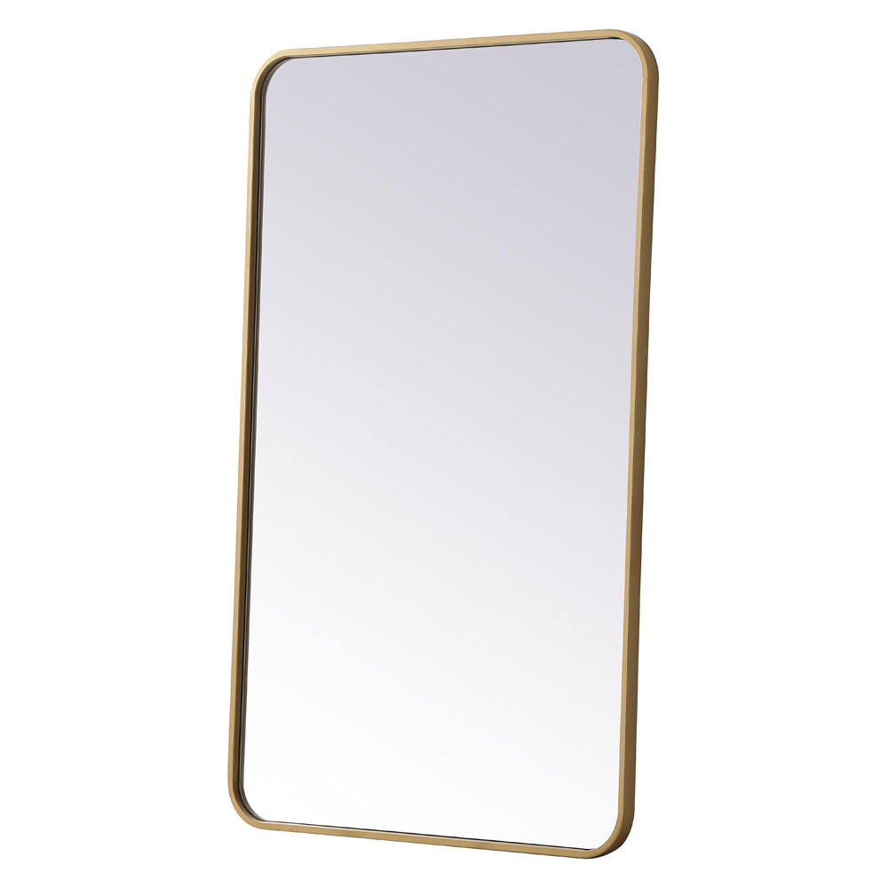 Elegant Wall Mirror - Brass, L 40" (MR802440BR)