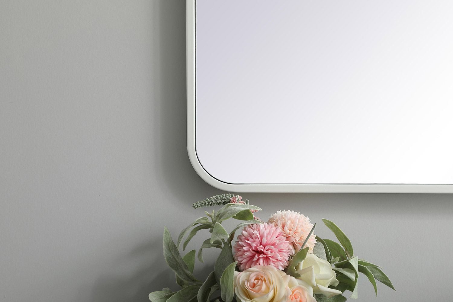 Elegant Wall Mirror - White, L 40" (MR802440WH)