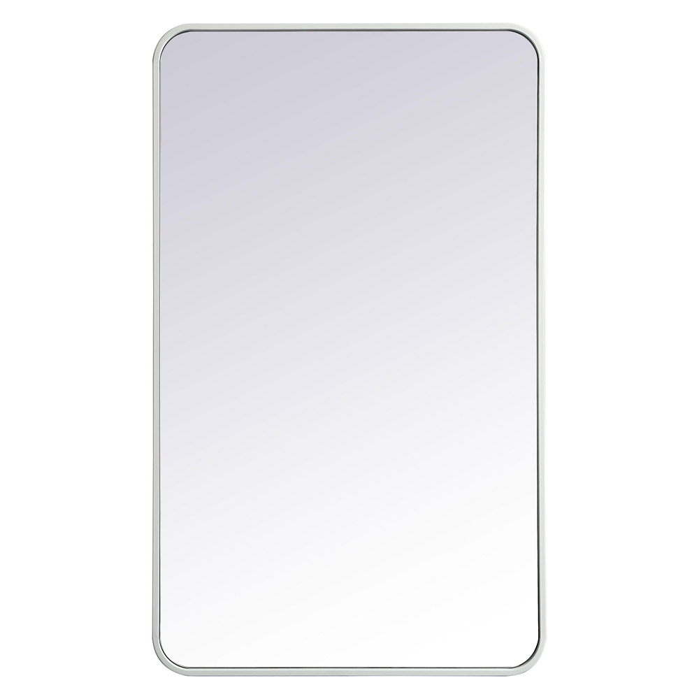 Elegant Wall Mirror - White, L 40" (MR802440WH)