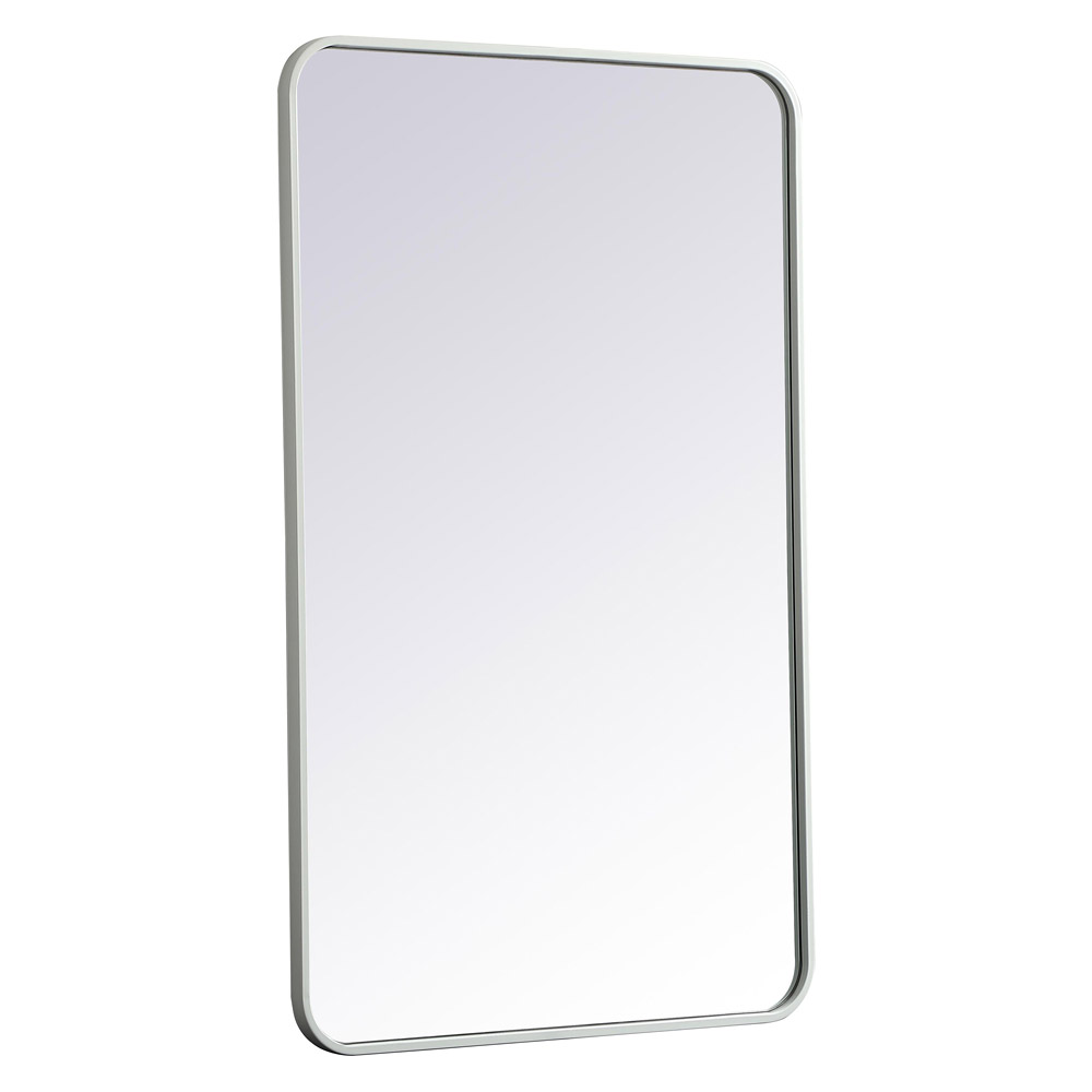 Elegant Wall Mirror - White, L 40" (MR802440WH)