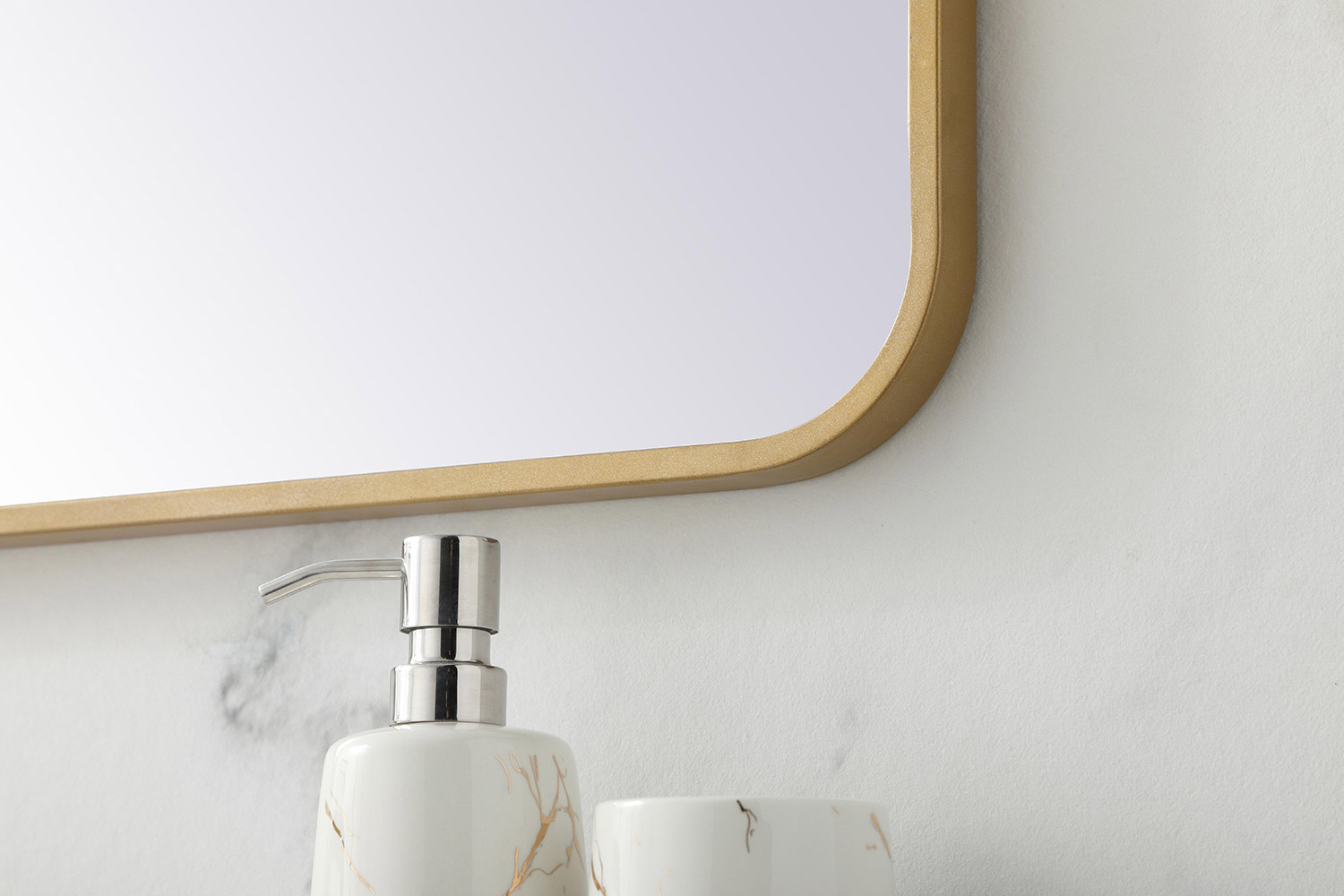 Elegant Wall Mirror - Brass, L 36" (MR802736BR)