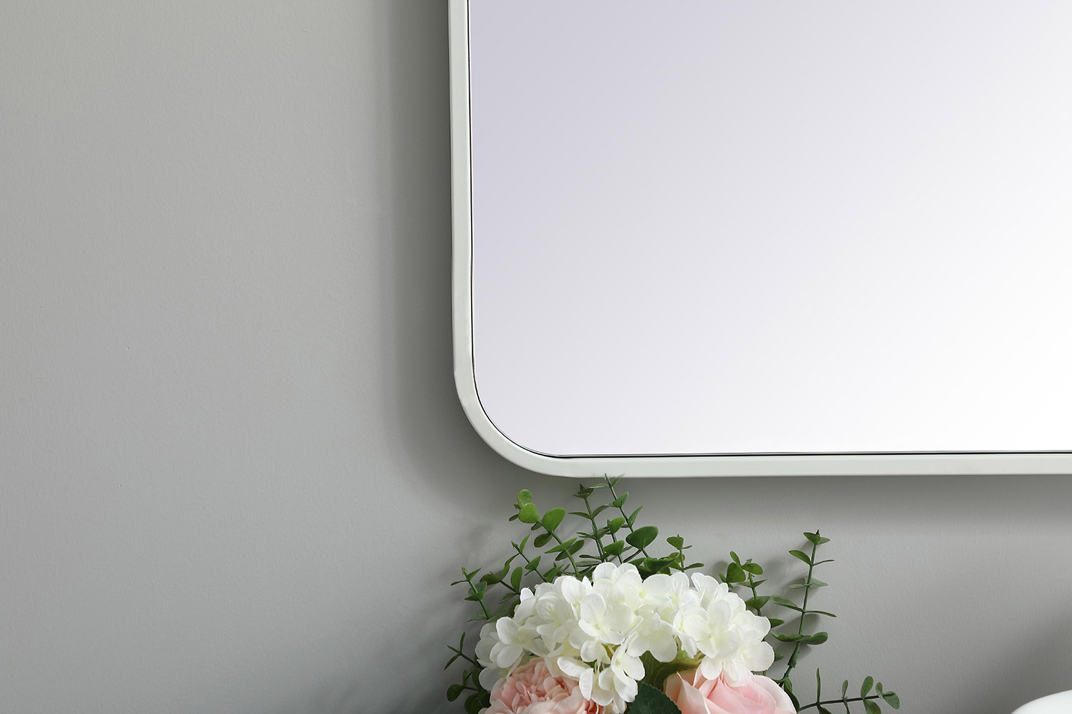 Elegant Wall Mirror - White, L 36" (MR802736WH)