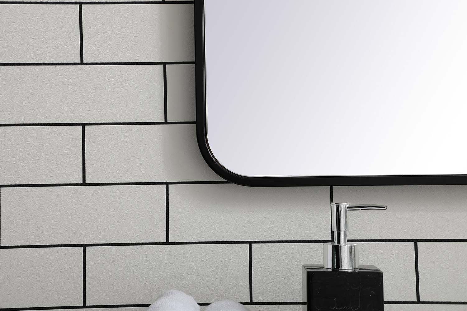 Elegant Wall Mirror - Black, L 40" (MR802740BK)