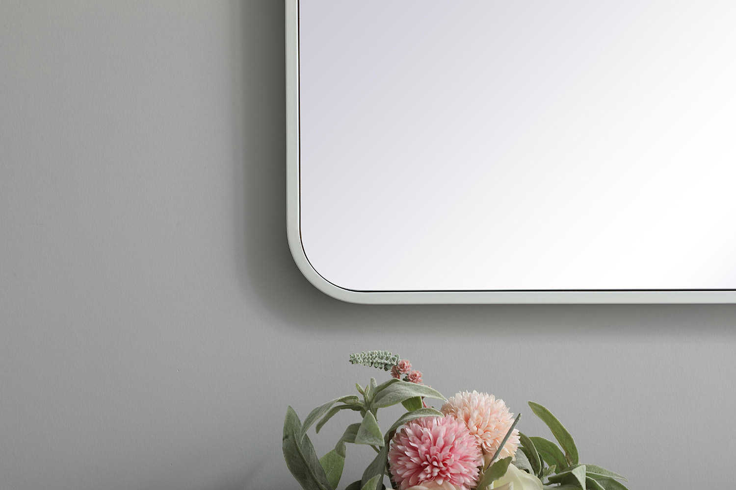 Elegant Wall Mirror - White, L 42" (MR802842WH)