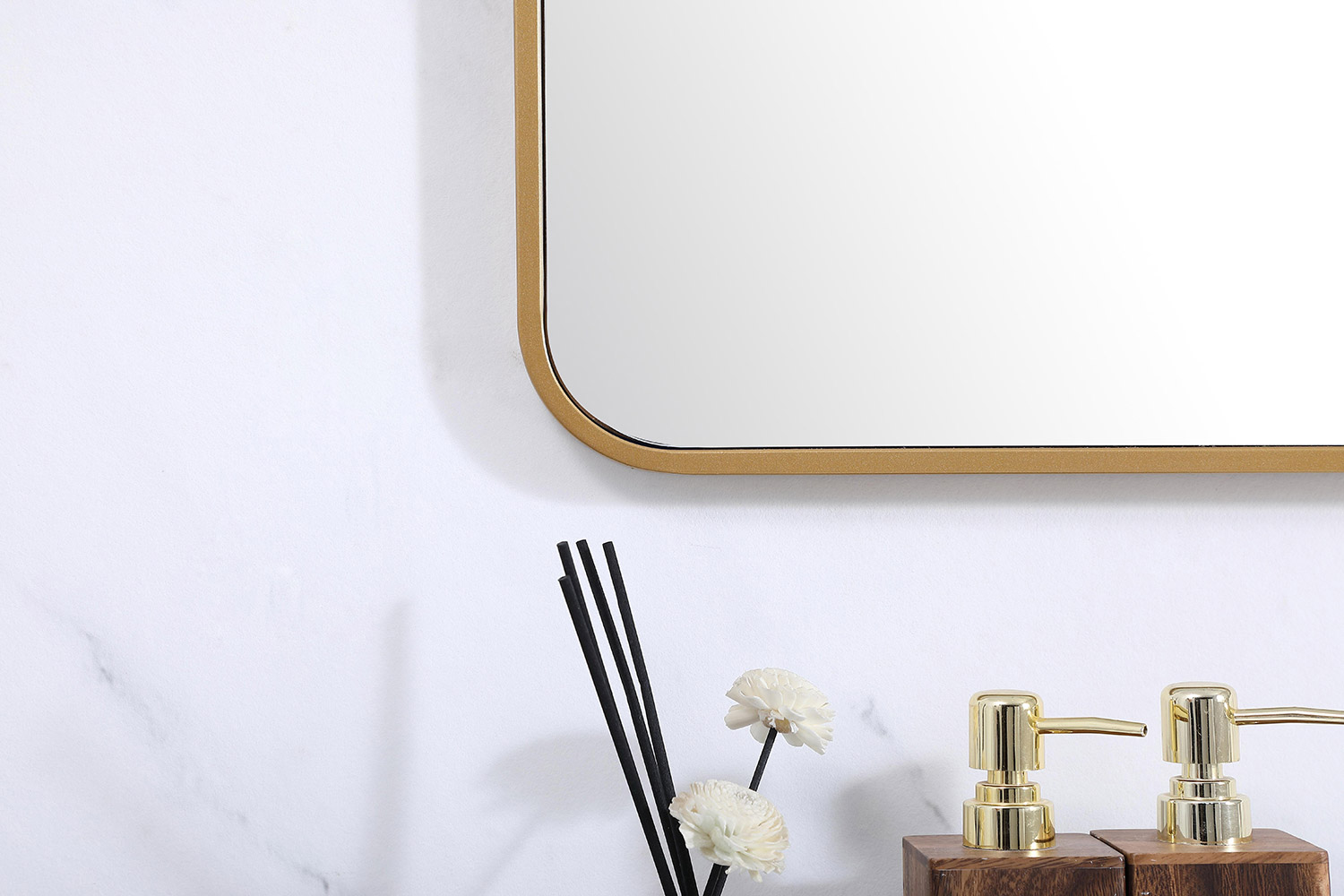 Elegant Wall Mirror - Brass, L 60" (MR803060BR)