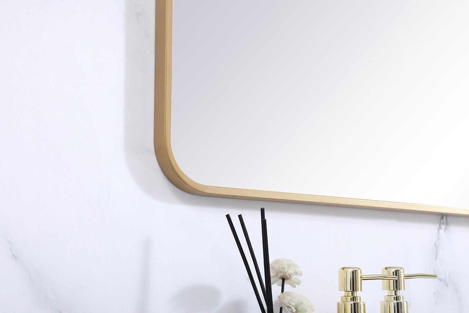 Elegant Wall Mirror - Brass, L 60" (MR803060BR)