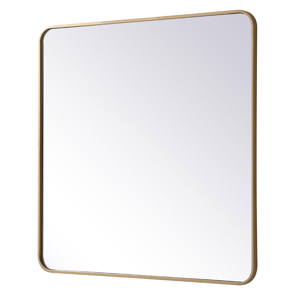 Elegant Wall Mirror - Brass, L 36" (MR803636BR)