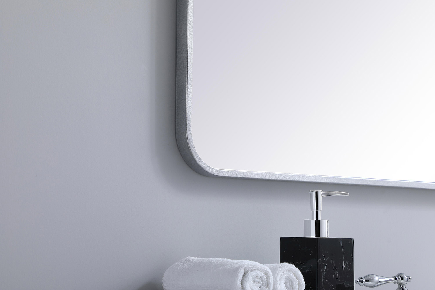 Elegant Wall Mirror - Silver, L 36" (MR803636S)