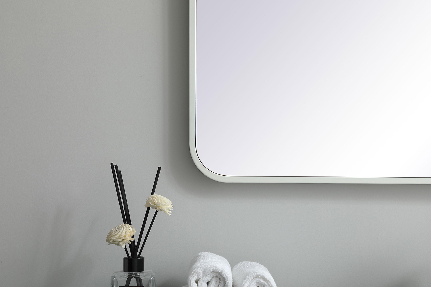 Elegant Wall Mirror - White, L 36" (MR803636WH)