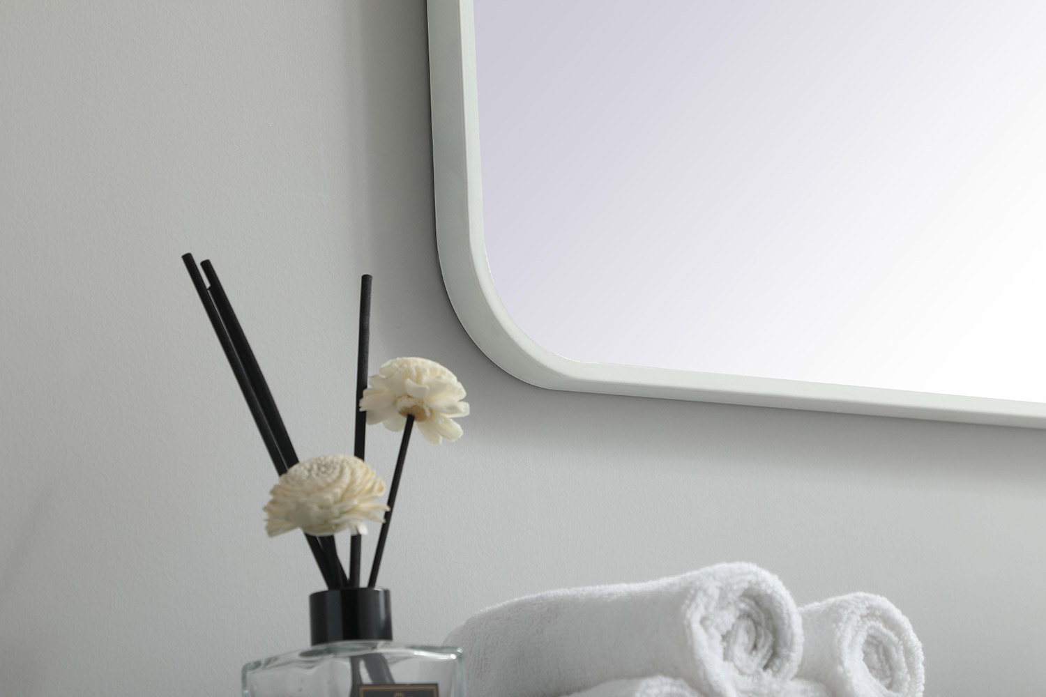 Elegant Wall Mirror - White, L 36" (MR803636WH)