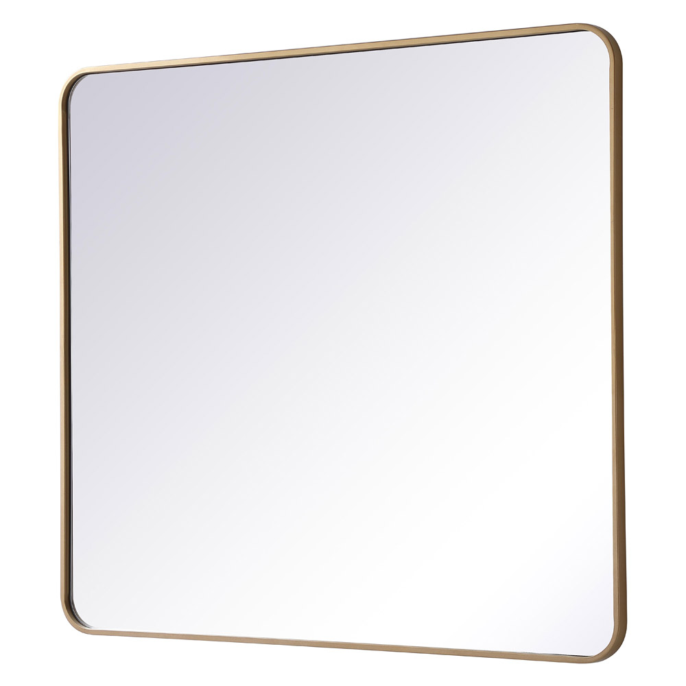 Elegant Wall Mirror - Brass, L 40" (MR803640BR)