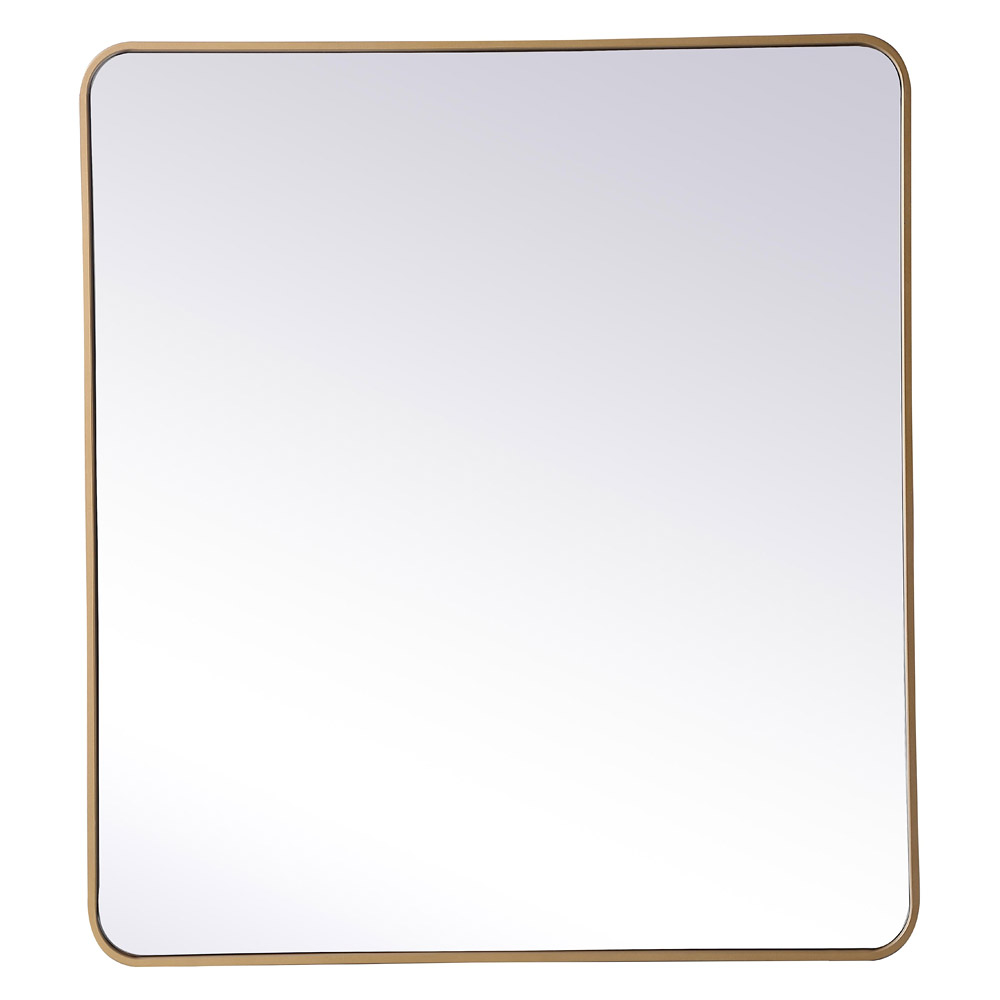 Elegant Wall Mirror - Brass, L 40" (MR803640BR)