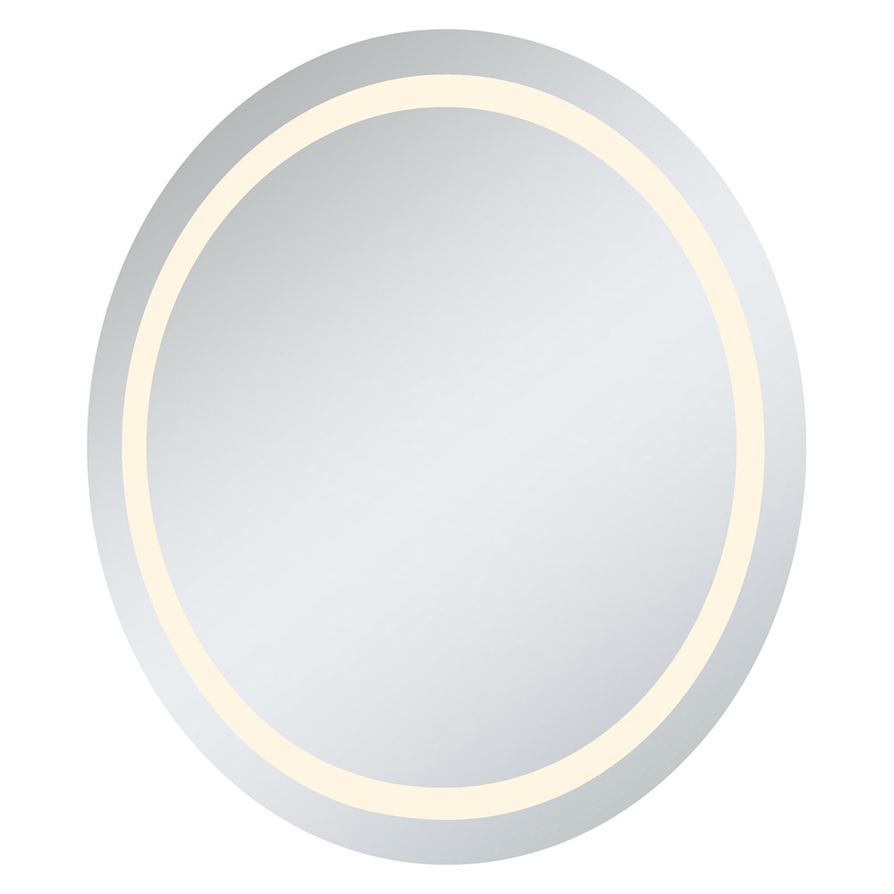 Elegant Wall Mirror - Clear/Warm White, D 30", H 30" (MRE-6015)