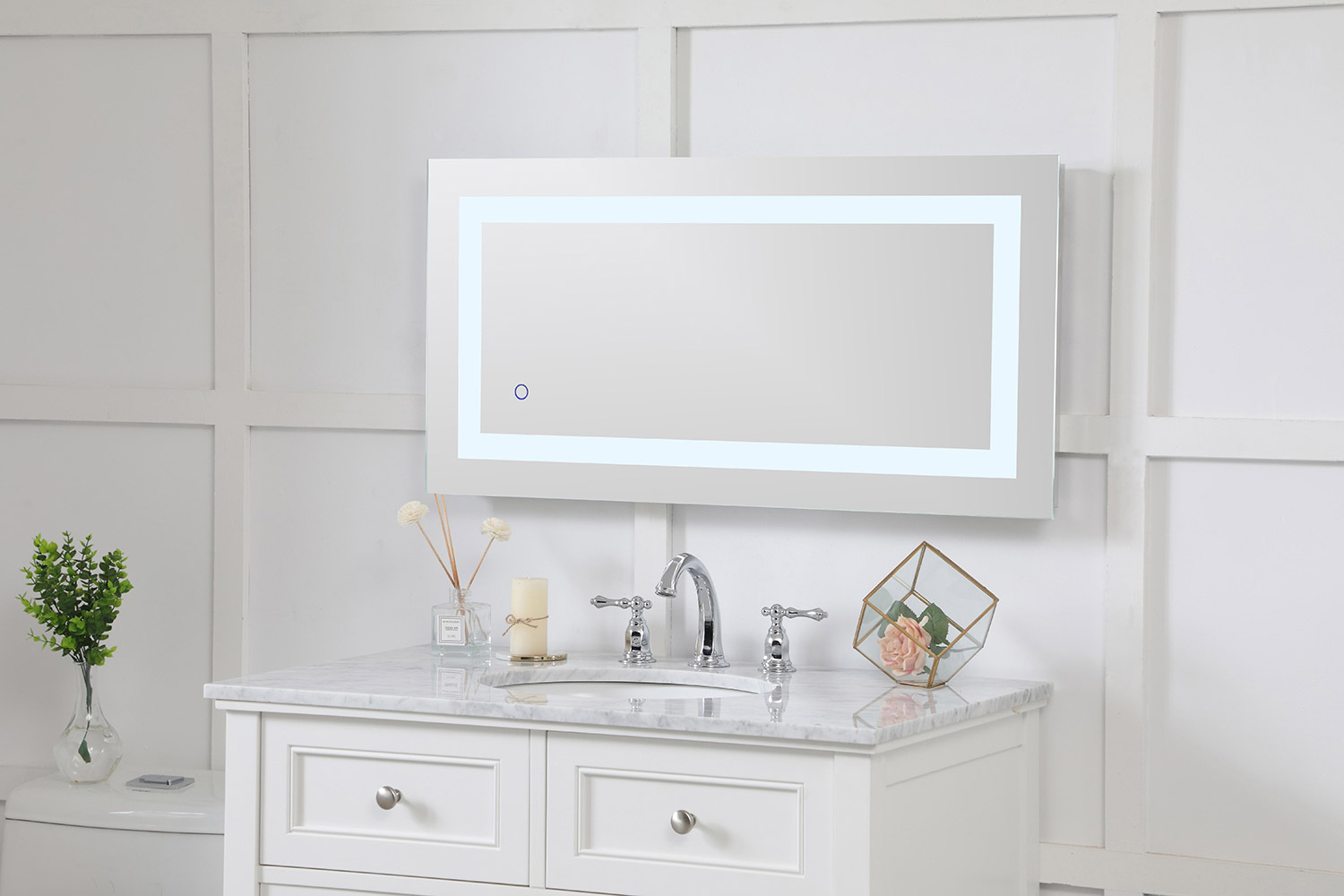 Elegant Wall Mirror - Clear, D 18", H 36" (MRE11836)