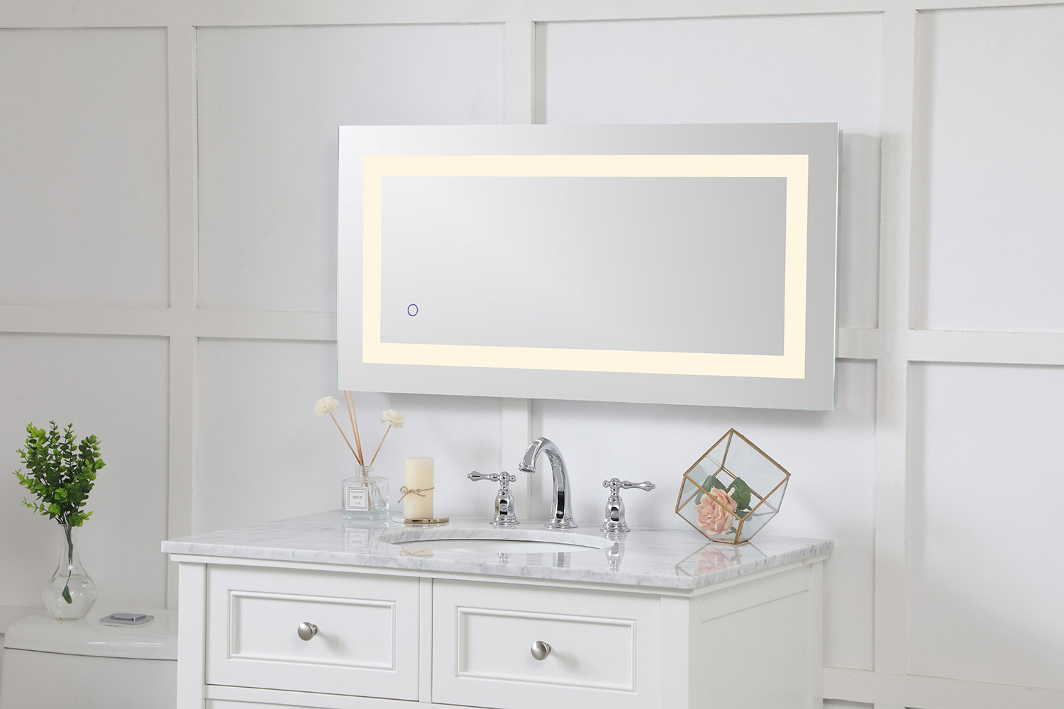 Elegant Wall Mirror - Clear, D 18", H 36" (MRE11836)