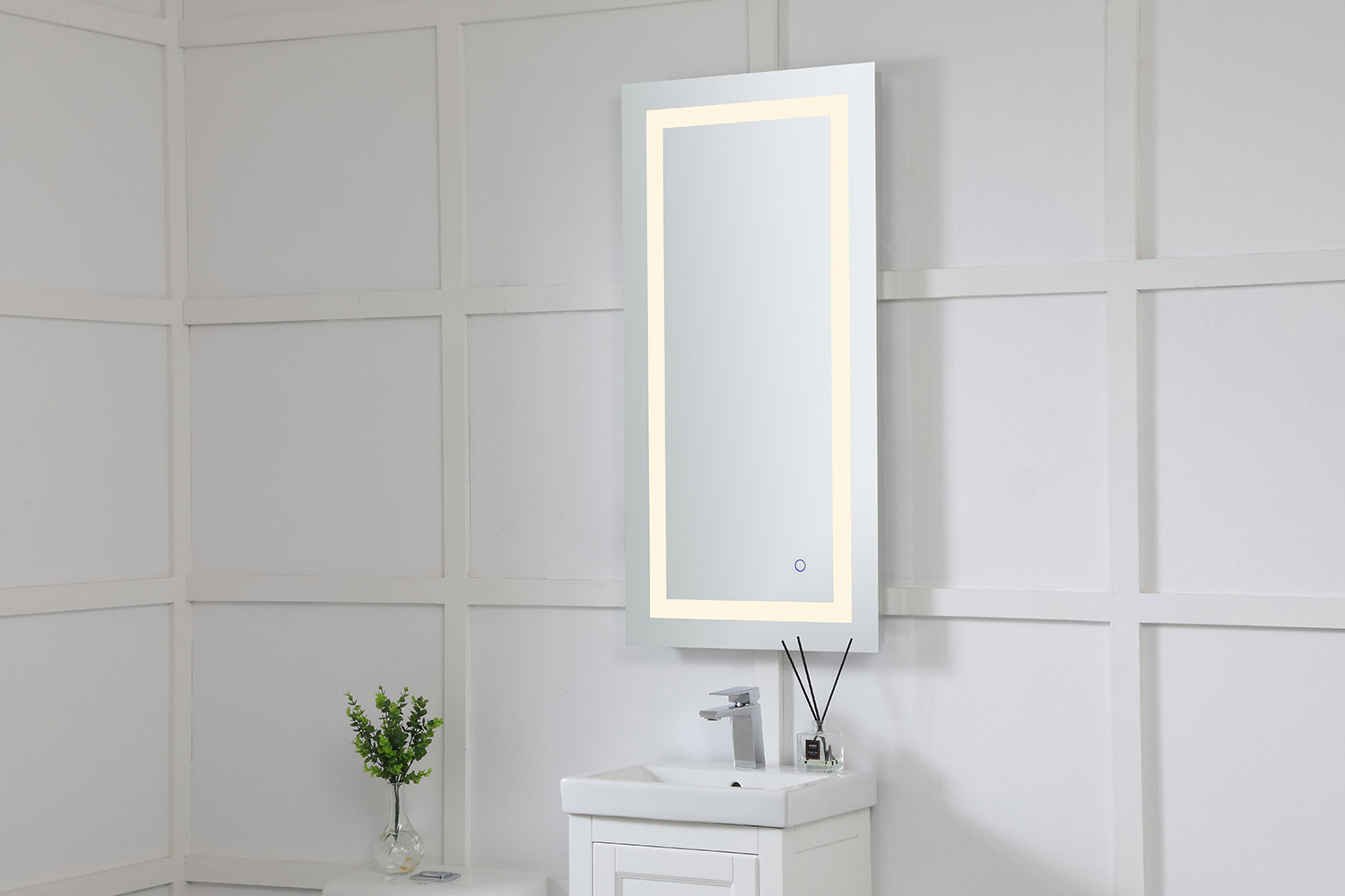 Elegant Wall Mirror - Clear, D 20", H 40" (MRE12040)