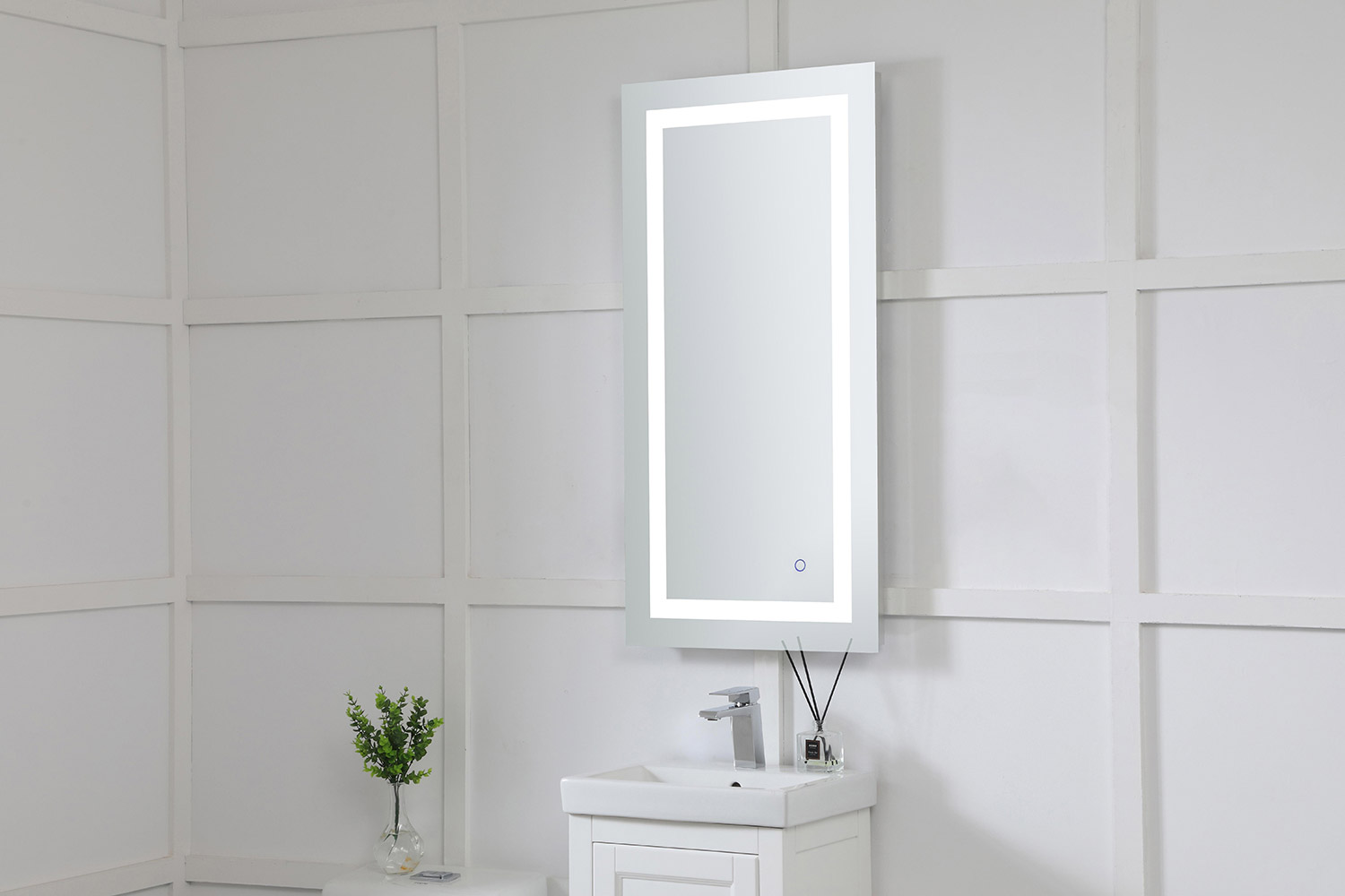 Elegant Wall Mirror - Clear, D 20", H 40" (MRE12040)