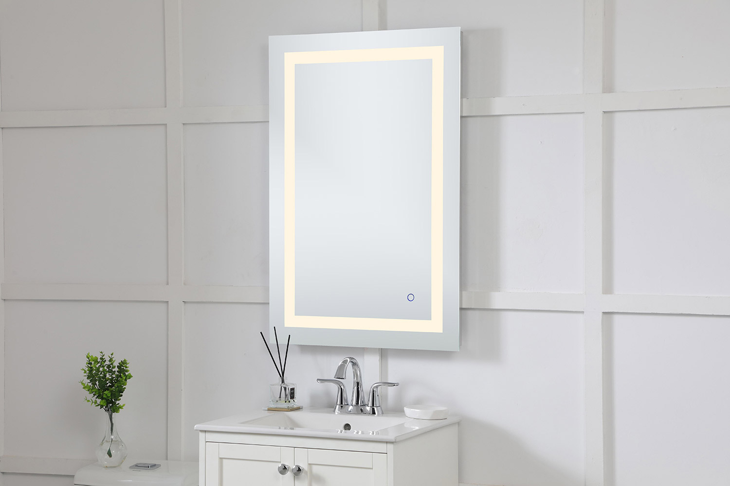 Elegant Wall Mirror - Clear, D 24", H 36" (MRE12436)