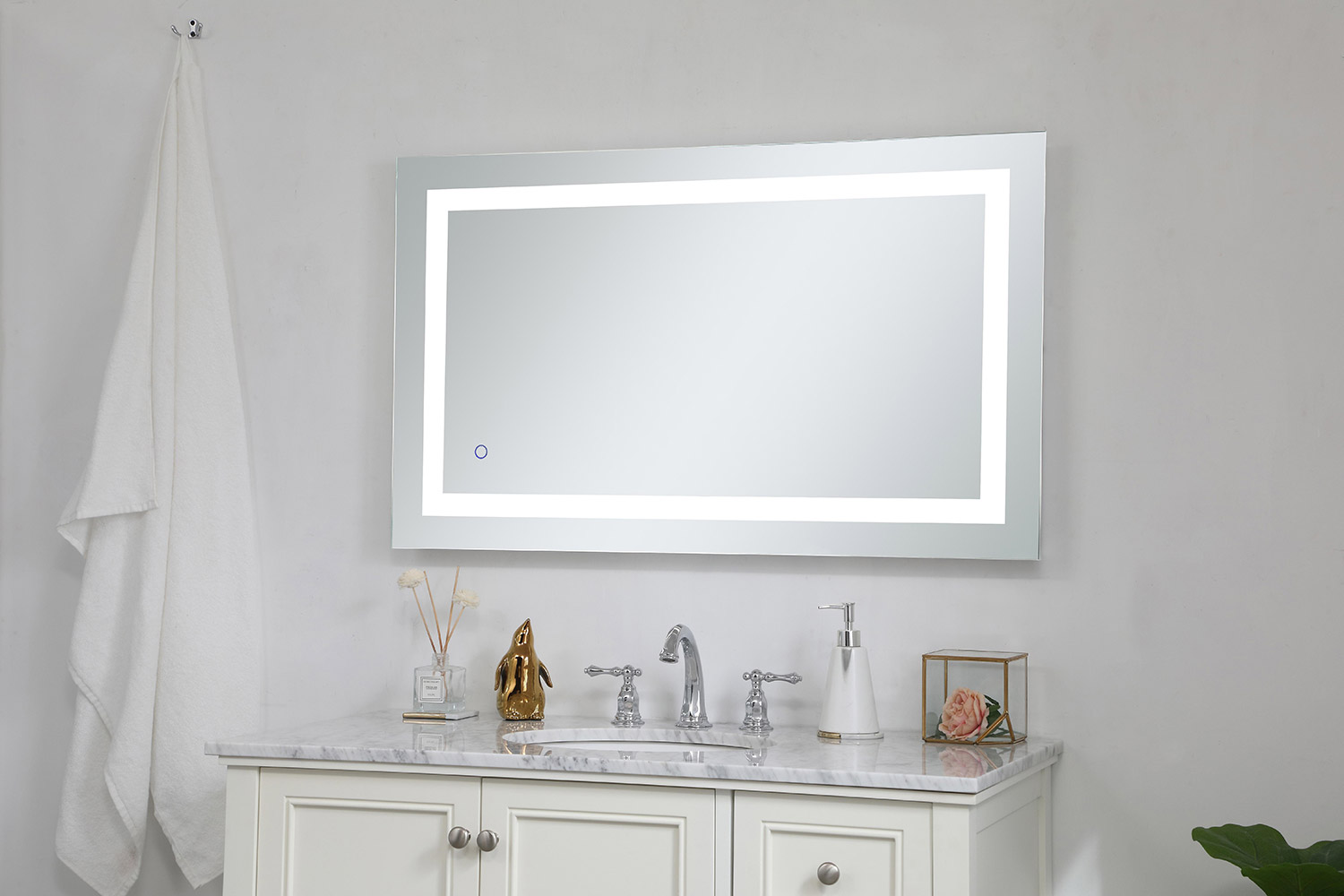 Elegant Wall Mirror - Clear, D 24", H 40" (MRE12440)