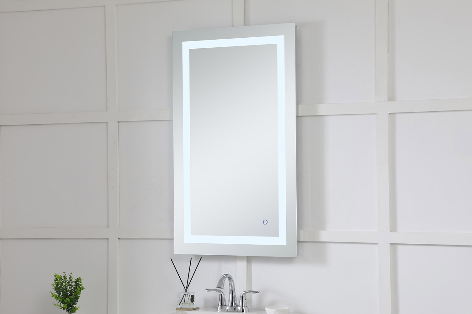 Elegant Wall Mirror - Clear, D 24", H 40" (MRE12440)