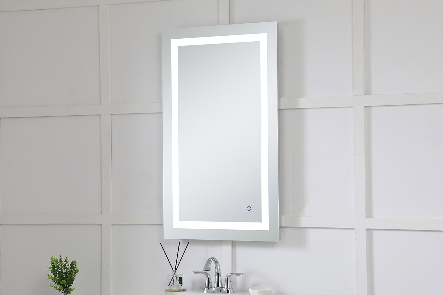 Elegant Wall Mirror - Clear, D 24", H 40" (MRE12440)