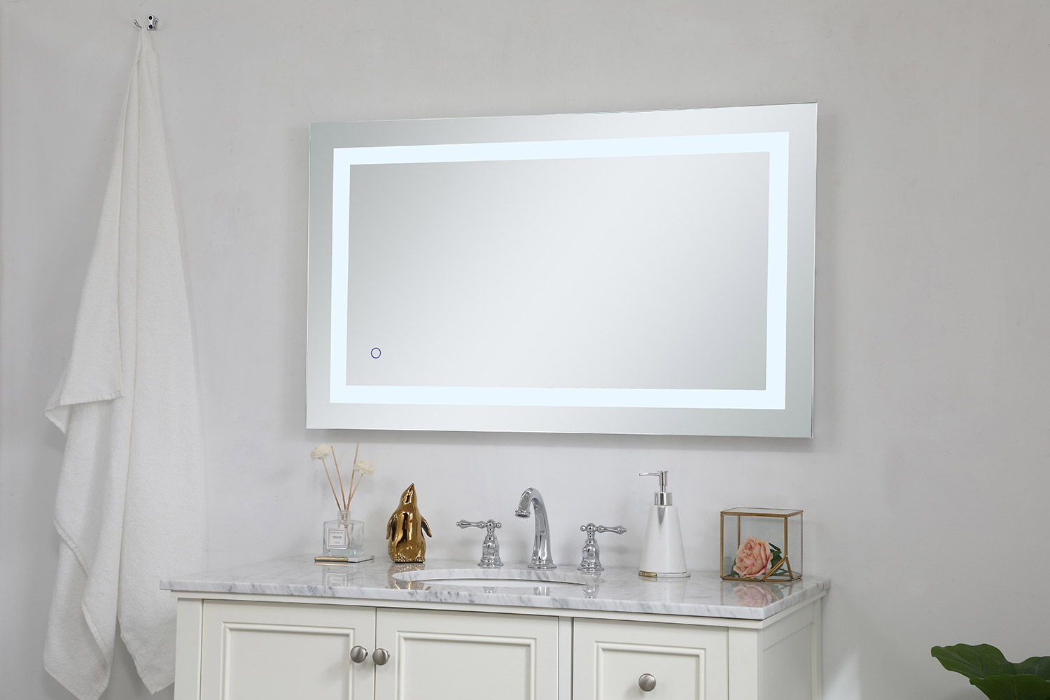 Elegant Wall Mirror - Clear, D 24", H 40" (MRE12440)