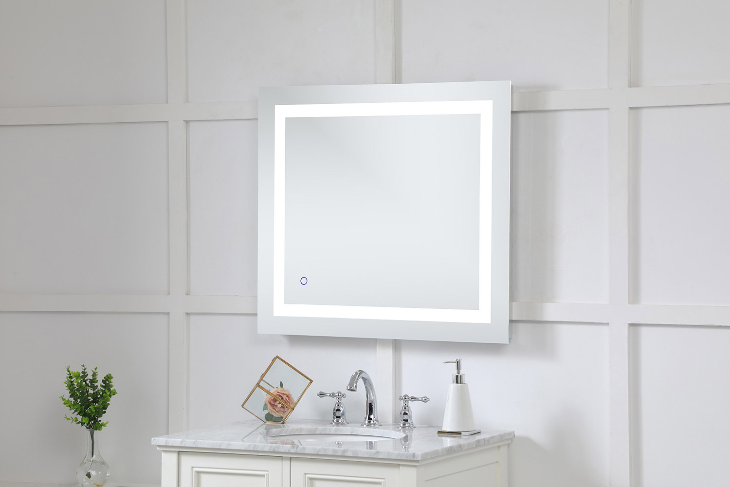 Elegant Wall Mirror - Clear, D 27", H 30" (MRE12730)