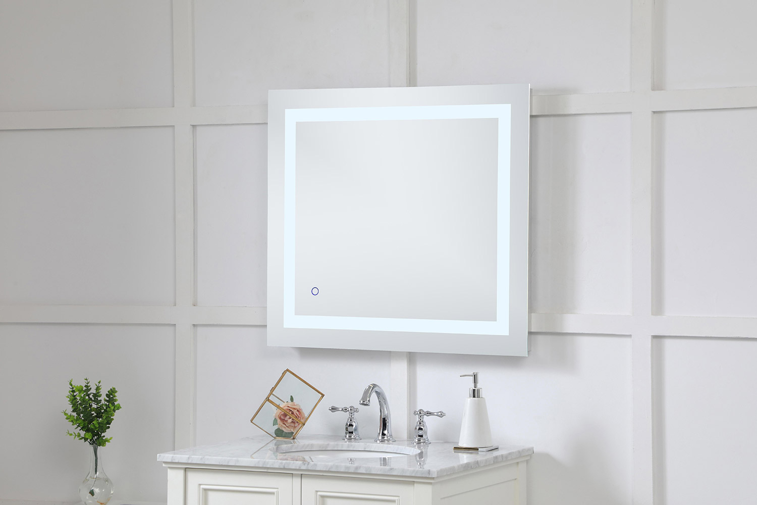 Elegant Wall Mirror - Clear, D 27", H 30" (MRE12730)