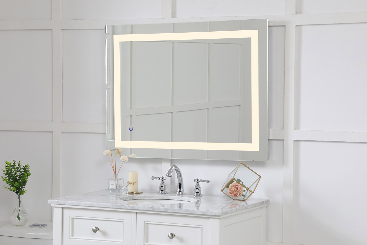 Elegant Wall Mirror - Clear, D 27", H 36" (MRE12736)