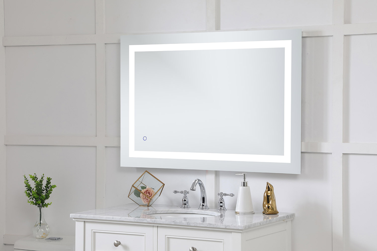 Elegant Wall Mirror - Clear, D 27", H 40" (MRE12740)