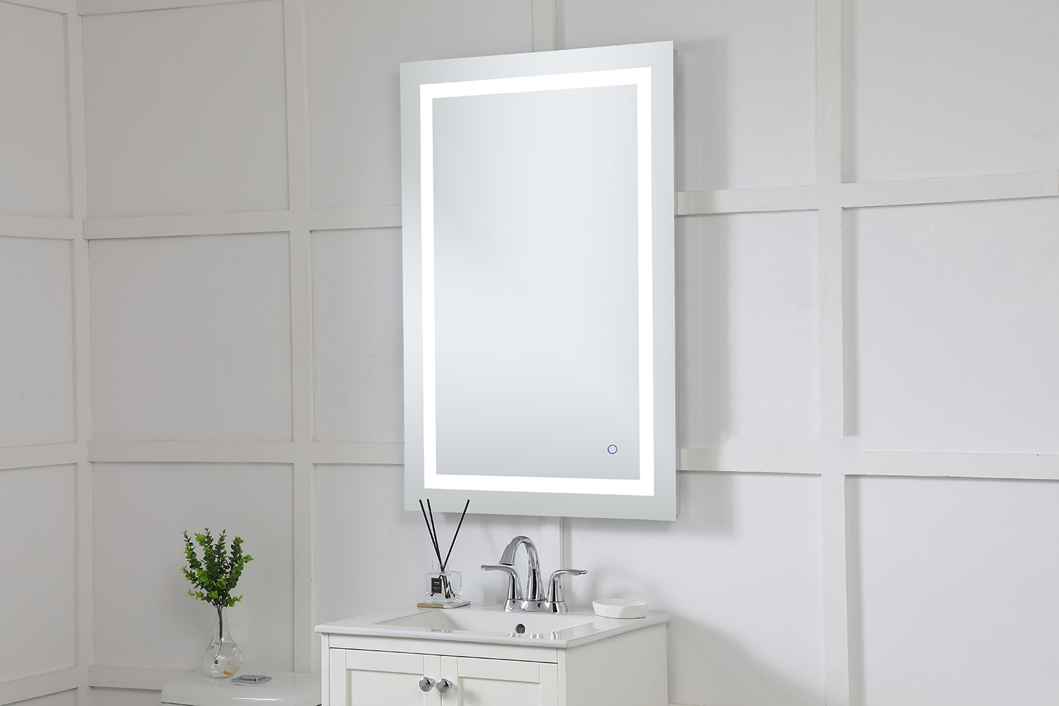 Elegant Wall Mirror - Clear, D 27", H 40" (MRE12740)