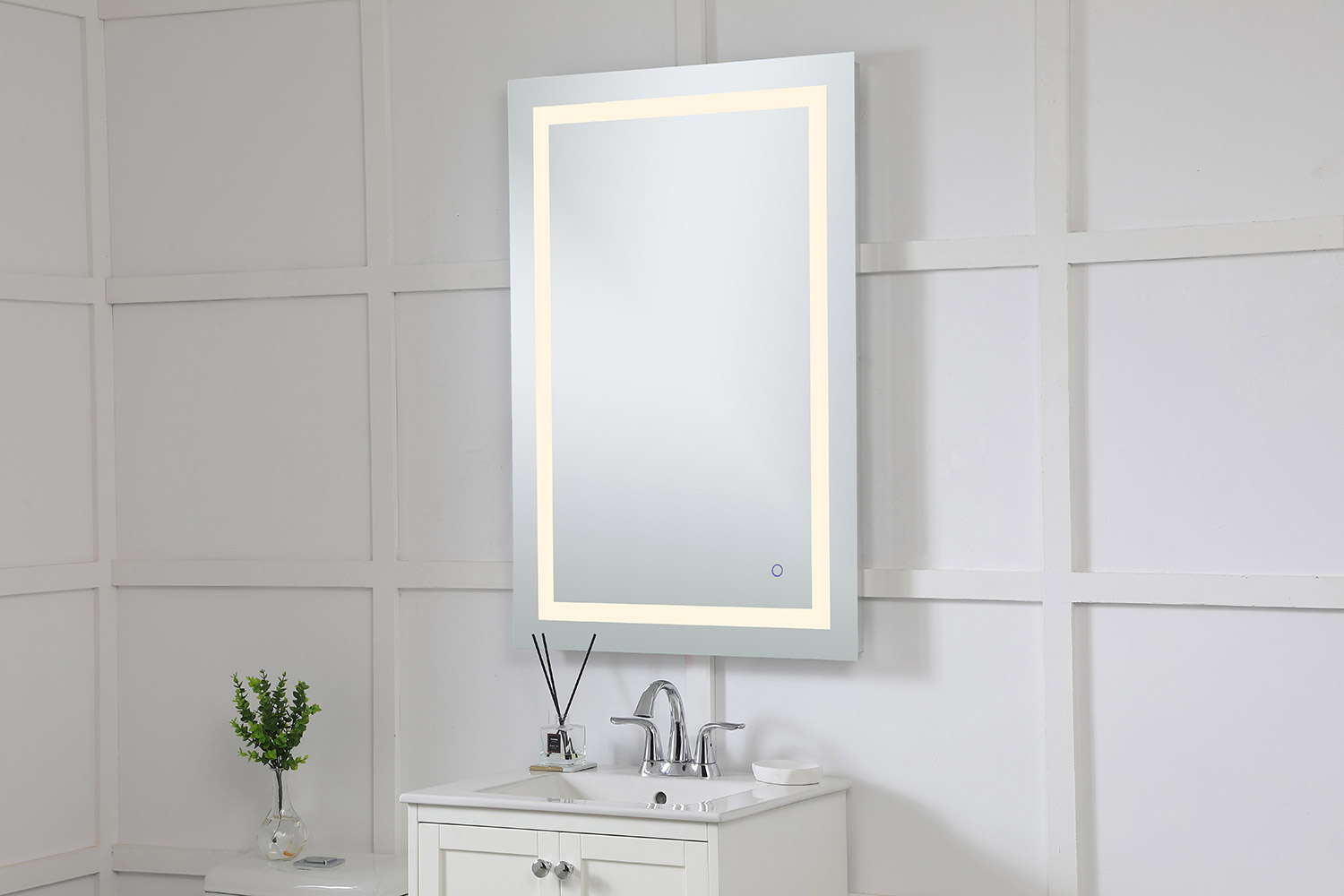 Elegant Wall Mirror - Clear, D 27", H 40" (MRE12740)