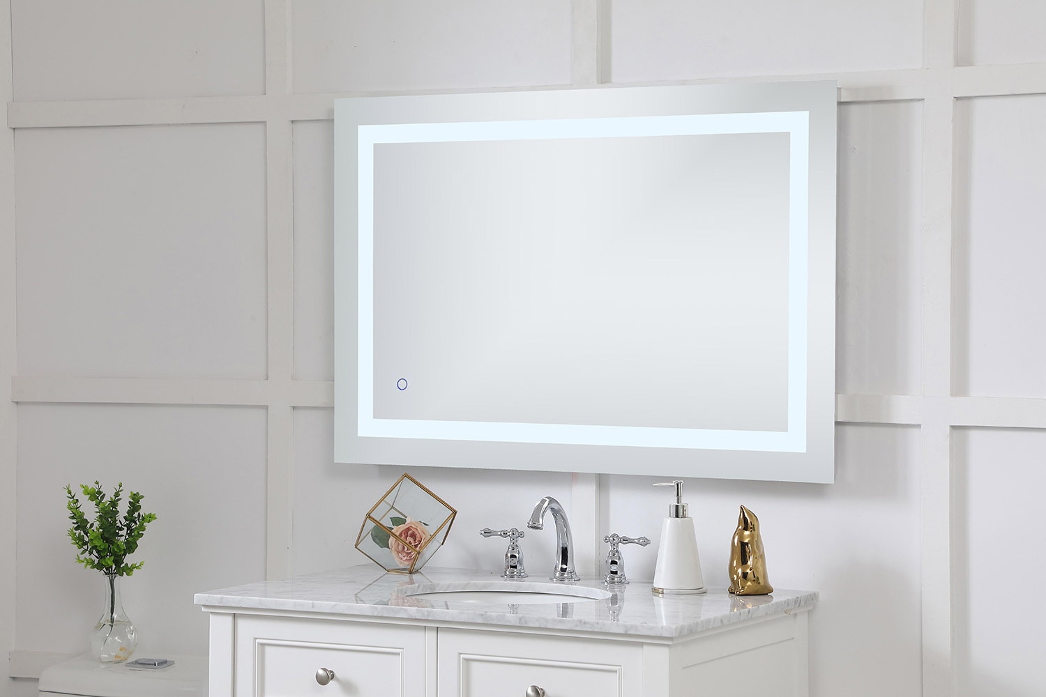 Elegant Wall Mirror - Clear, D 27", H 40" (MRE12740)