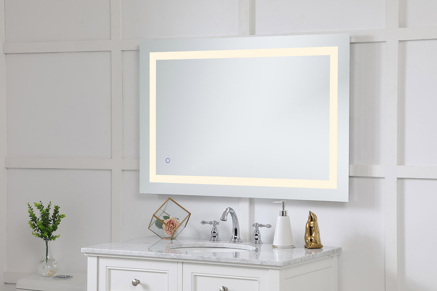 Elegant Wall Mirror - Clear, D 27", H 40" (MRE12740)