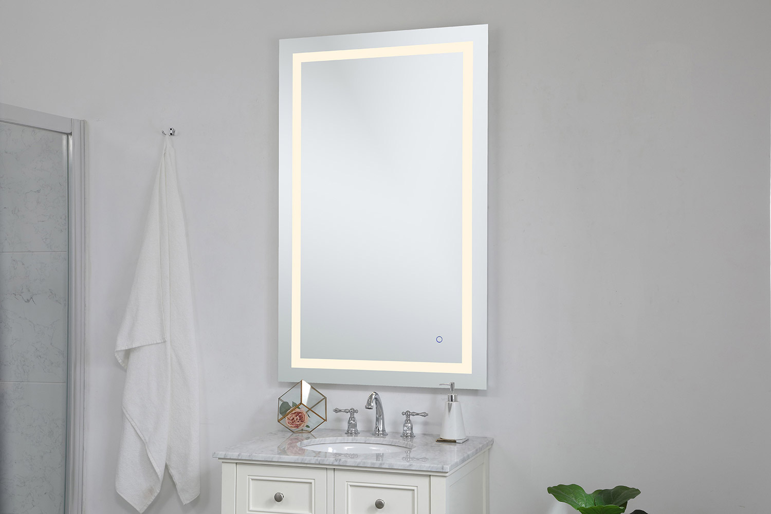 Elegant Wall Mirror - Clear, D 30", H 48" (MRE13048)