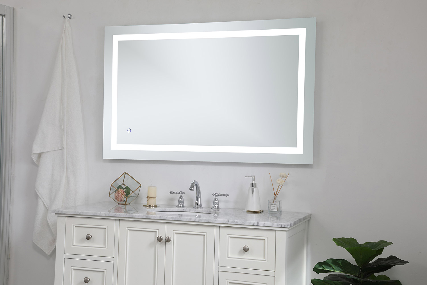 Elegant Wall Mirror - Clear, D 30", H 48" (MRE13048)