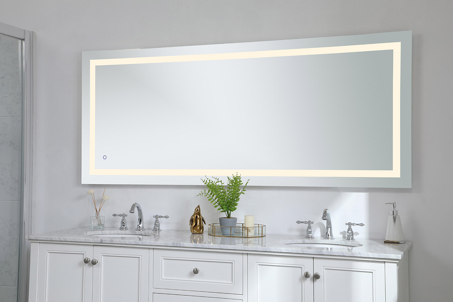 Elegant Wall Mirror - Clear, D 72", H 30" (MRE13072)