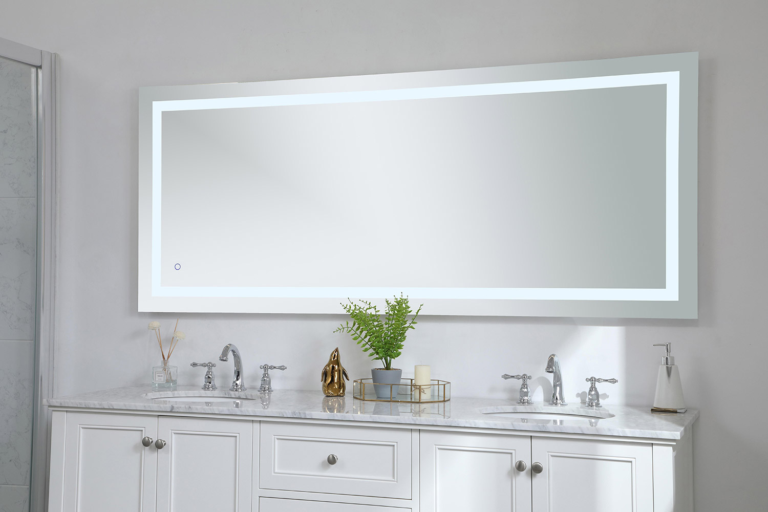 Elegant Wall Mirror - Clear, D 72", H 30" (MRE13072)