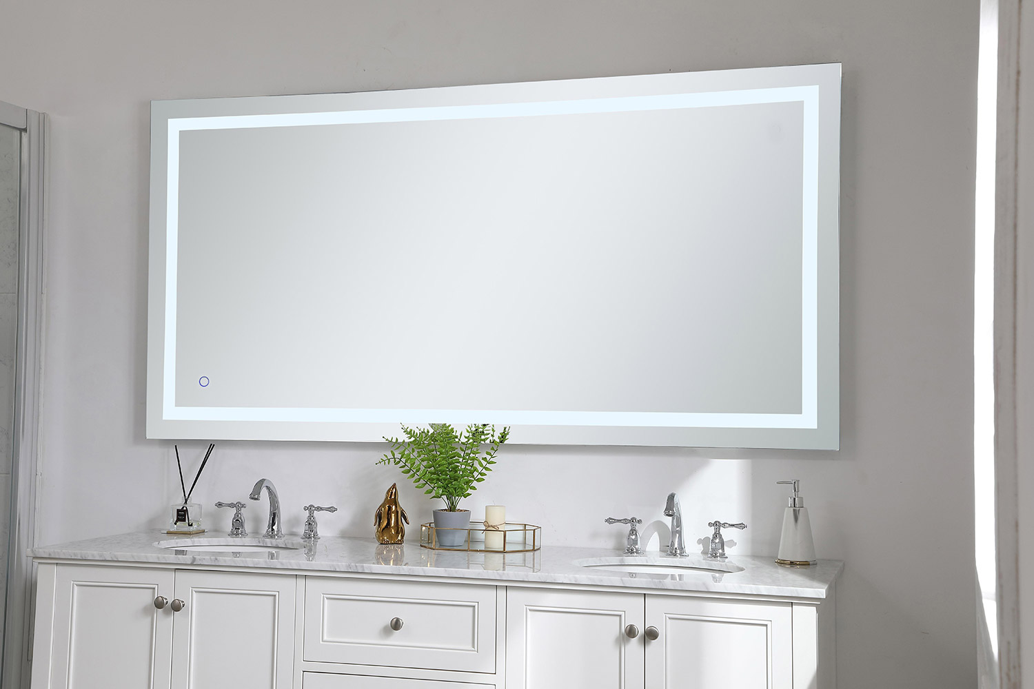 Elegant Wall Mirror - Clear, D 72", H 36" (MRE13672)