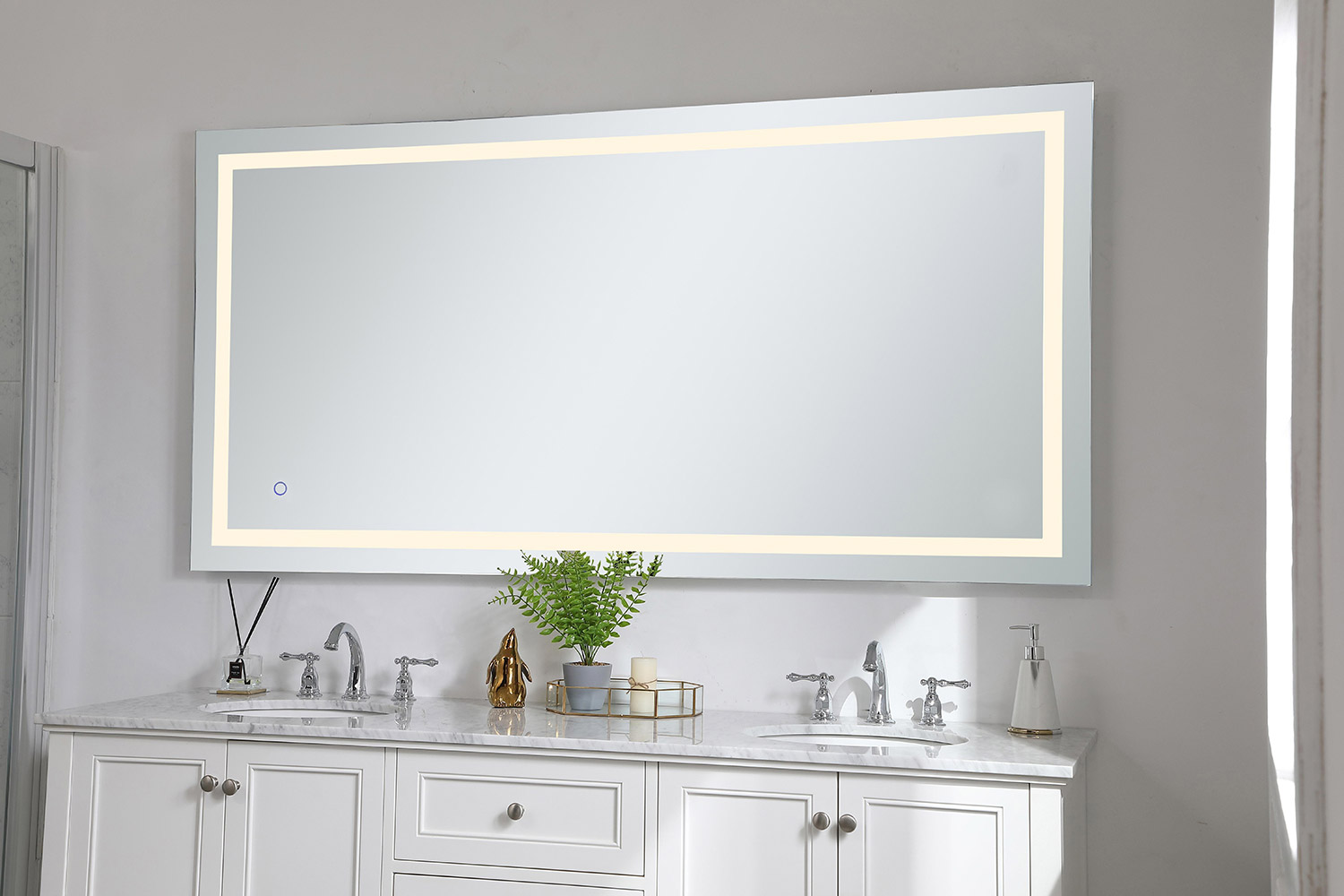 Elegant Wall Mirror - Clear, D 72", H 36" (MRE13672)