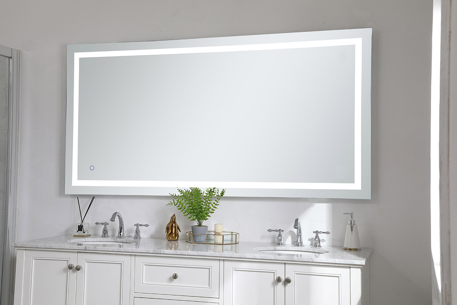 Elegant Wall Mirror - Clear, D 72", H 36" (MRE13672)