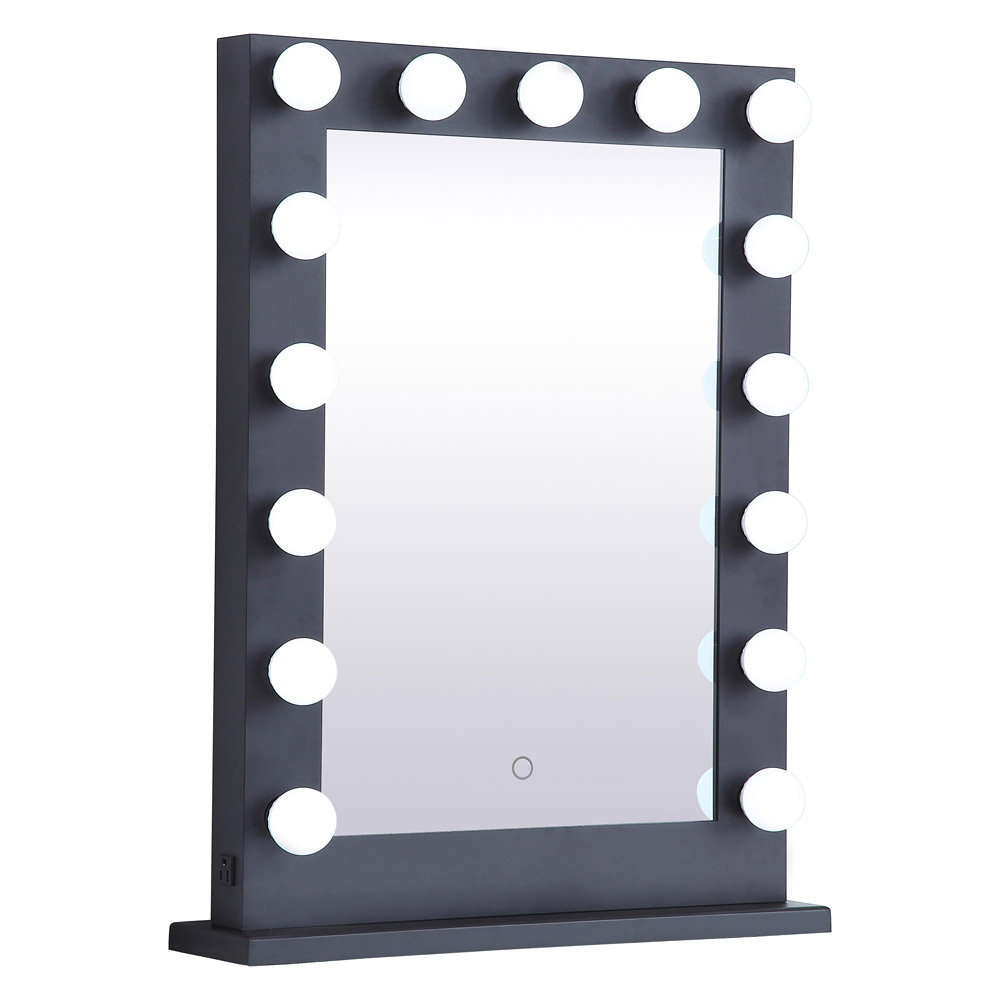 Elegant Wall Mirror - Black, D 24", H 32" (MRE32432BK)