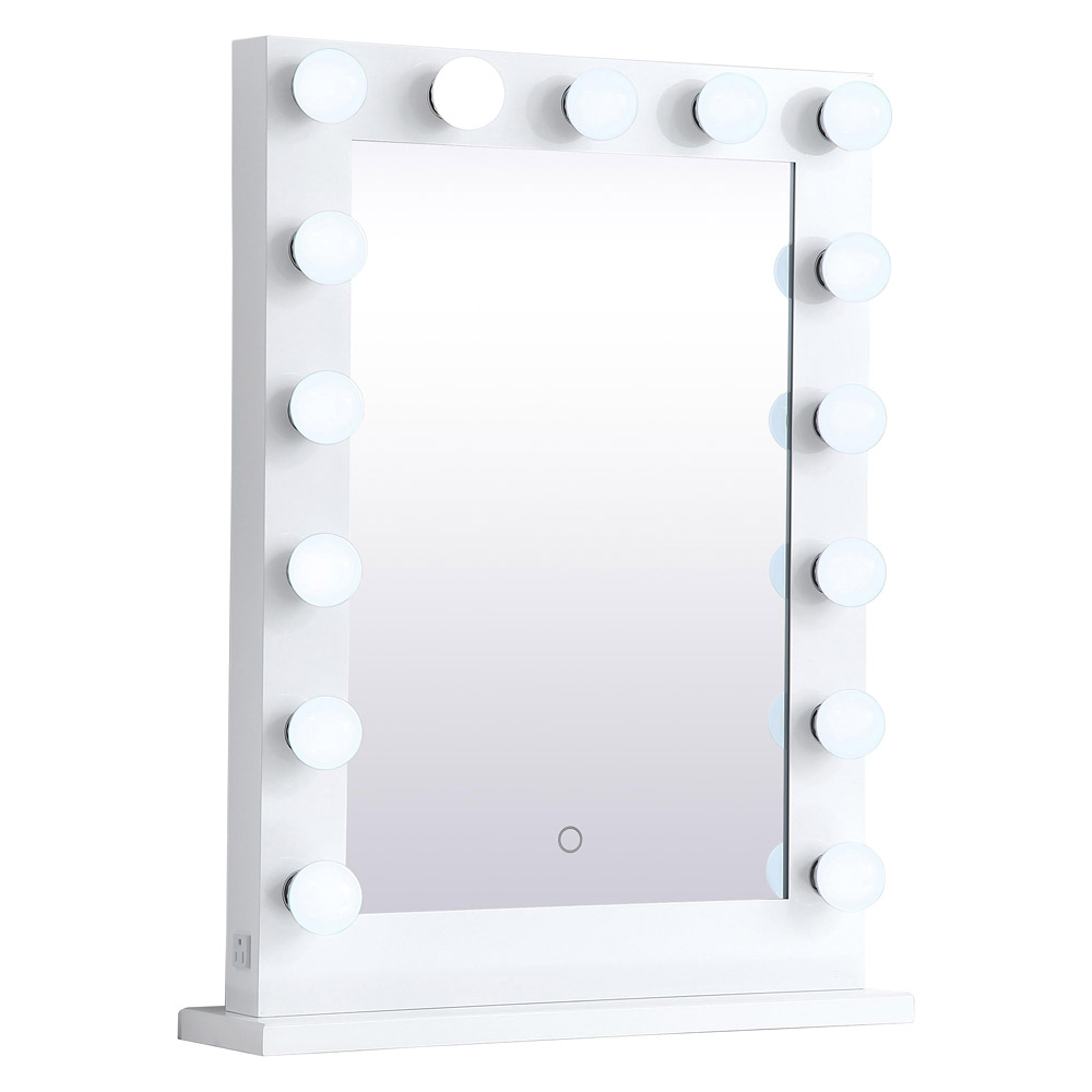 Elegant Wall Mirror - White, D 24", H 32" (MRE32432WH)