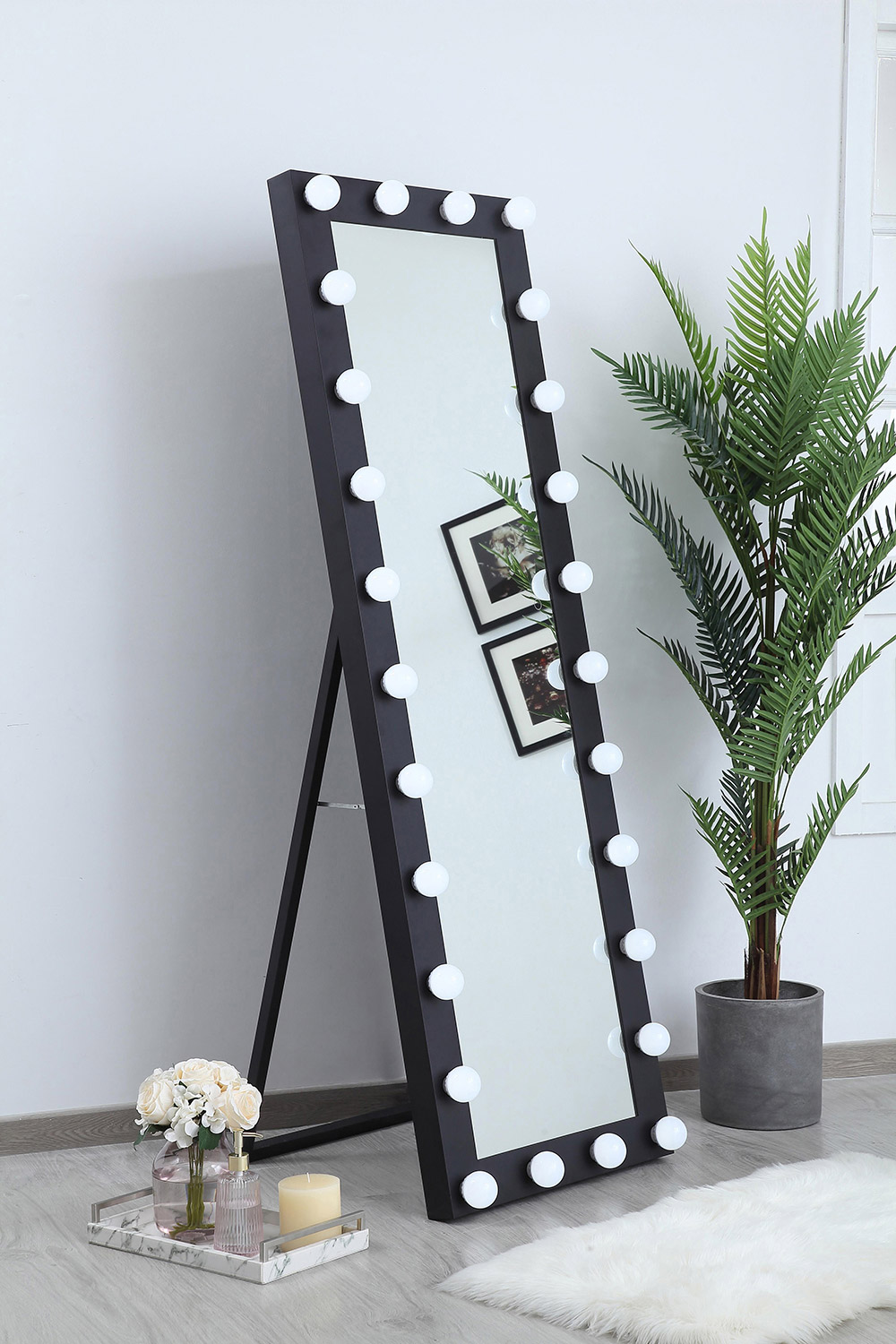 Elegant Wall Mirror - Black (MRE32471BK)