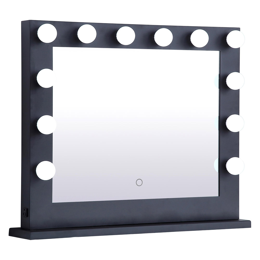 Elegant Wall Mirror - Black, D 32", H 26" (MRE33226BK)