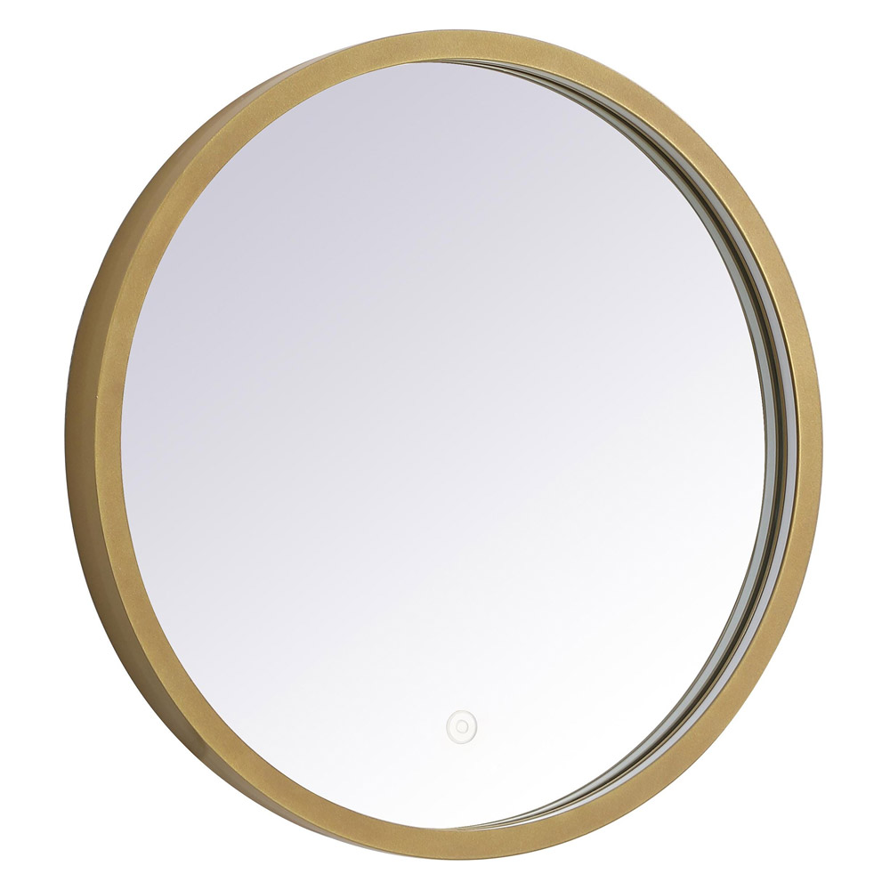 Elegant Wall Mirror - Brass, L 18" (MRE6018BR)