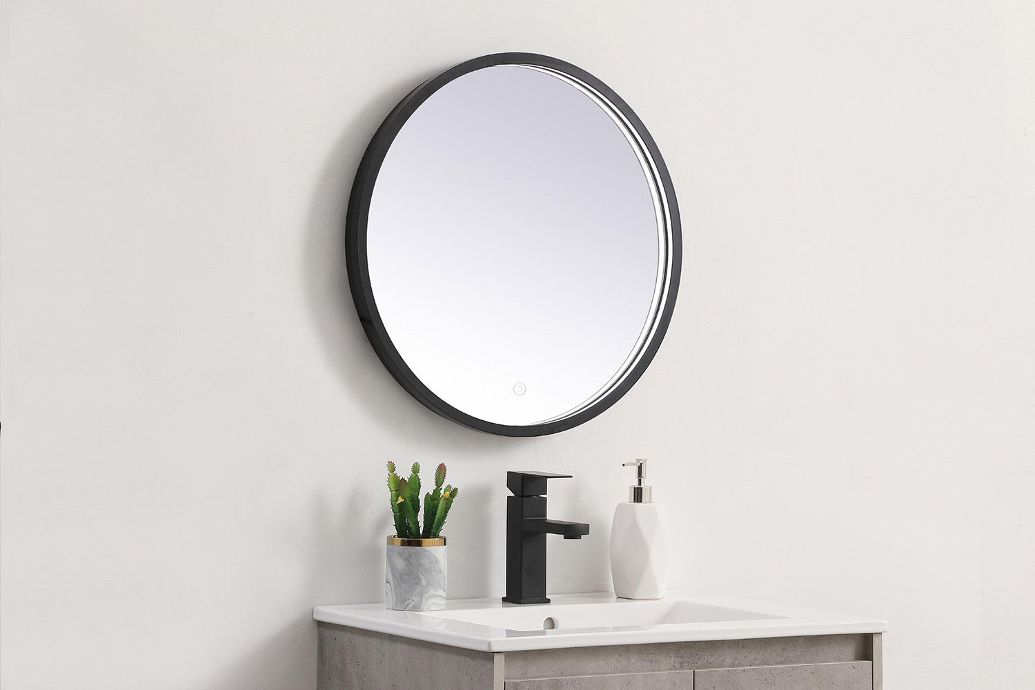 Elegant Wall Mirror - Black, L 21" (MRE6021BK)