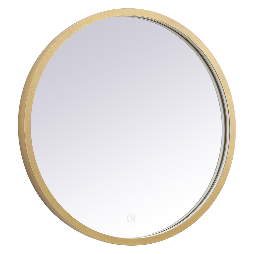 Elegant Wall Mirror - Brass, L 21" (MRE6021BR)